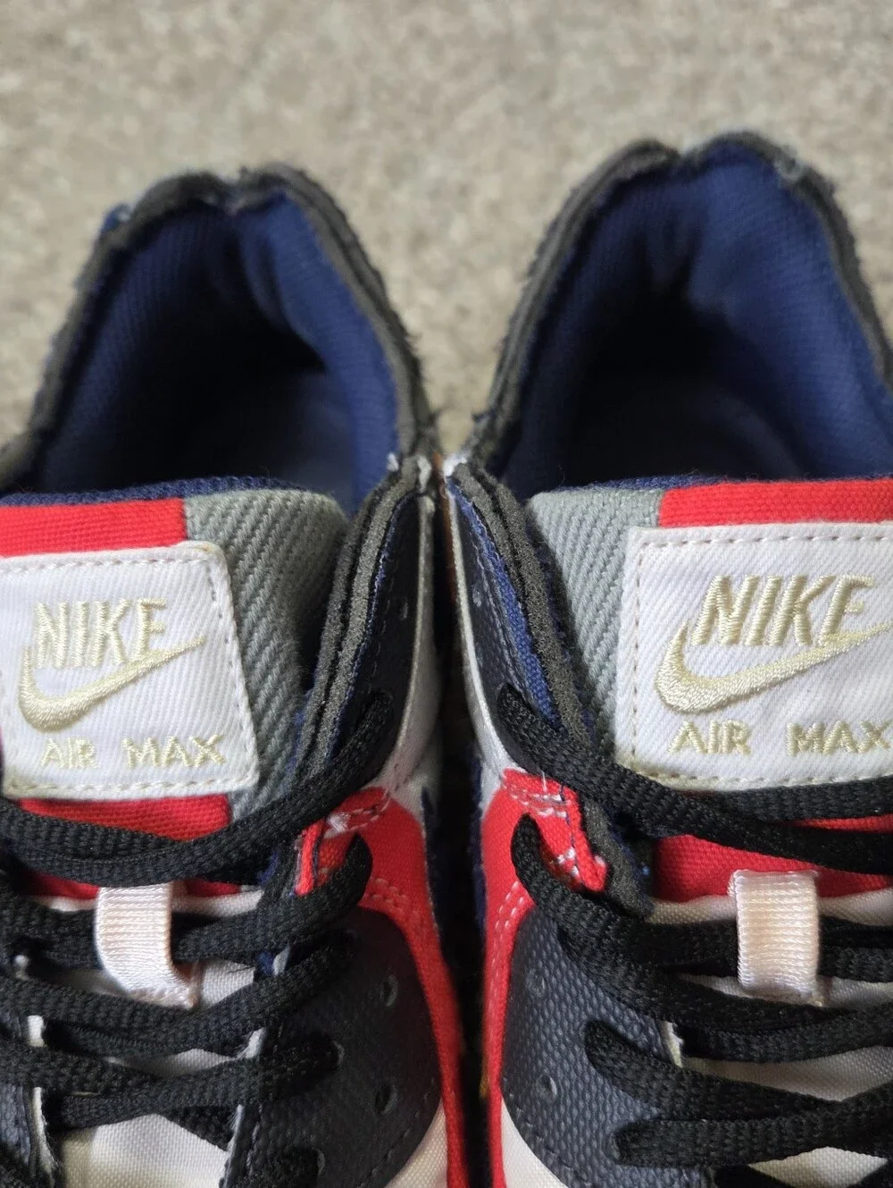 Nike Air Max 90 QS Legacy Patchwork Shoes Women’s SZ 8.5 College Navy DJ4878 400